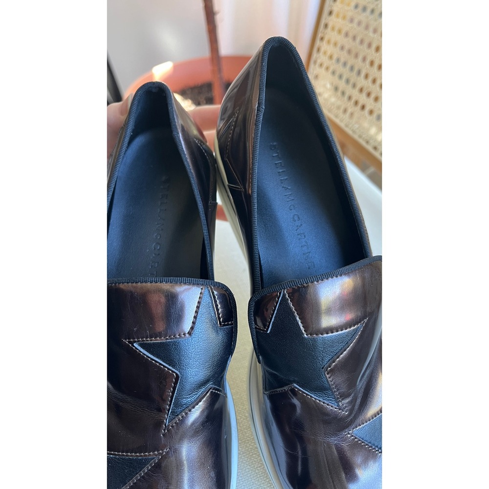 Stella McCartney Binx Metallic Star Platform Slip On Sneakers Bronze Black 37 - Picture 8 of 9